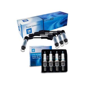 Kit Cabos + Velas Ignição Cobalt 2017 a 2020