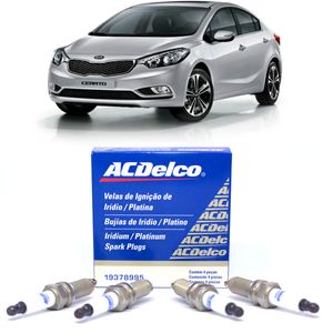 Jogo de Velas Cerato 2013 1.6 16v ACDelco 19378995