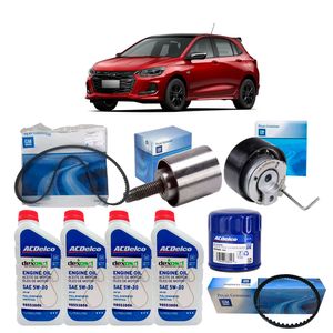 Kit Correias Tensor e Oleo Dexos Onix Hatch 1.0 Turbo 20/25