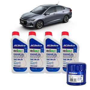Kit Troca Oleo Dexos Filtros Onix Plus 2020 a 2025 1.0 Turbo
