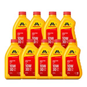 9 Litros De Óleo Motor 10w30 Sm Semissintético Evolution  Menzoil KIT998