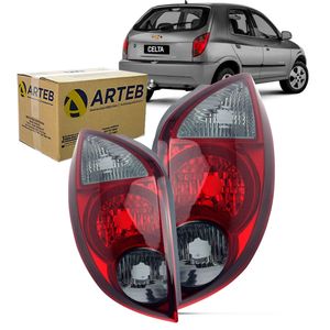 Par Lanterna Traseira Arteb Fumê Celta KIT2504 460353 460354