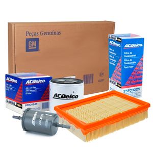 Kit Filtros De Óleo Ar E Combustível  Prisma 1.0 1.4 flex /celta Peças Genuínas GM KITFILTROS01