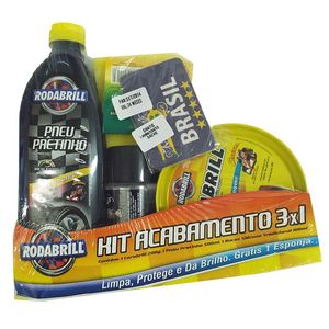 KIT ACABAMENTO 3x1 1 Cerabril 200g  1  Pretinho Pneu 500ml 1 Silicone Tradicional Uso Interno  GRATIS 1 AROMATIZANTE SACHE K18698