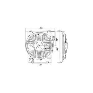 Defletor Com Motor e Ventoinha do Radiador Com Ar Condicionado MMMA5806MM