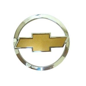 Emblema Grade Gravata Cromado Aplique Dourado 07496-7 Corsa Novo 2003 a 2012