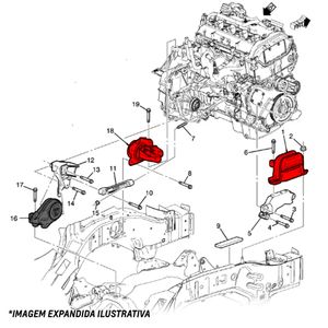 Coxim Motor Dianteiro Original 4.3 6 Cilindros 02693-5 S10 /blazer