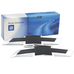 Kit Emblema Black Gravata Preto Hatch Dianteiro Traseiro  Prisma 2013 em diante