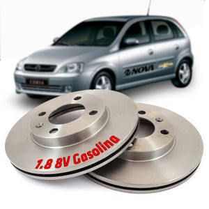 Par Disco de Freio Dianteiro 1.0 Gasolina Ventilado 240mm  Corsa Novo 2006 a 2012