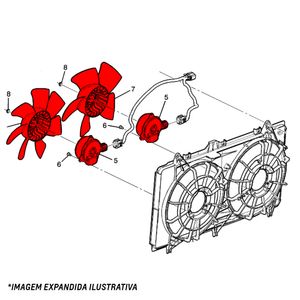 Eletroventilador do Radiador 7 Pás  Cruze 2012 a 2016