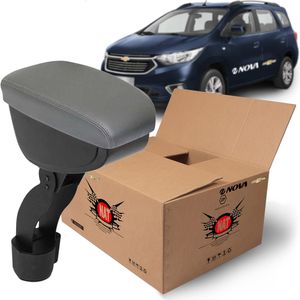 Apoio Descança Braço Central Cinza Couro Sintético - NT400701  Spin 2013 a 2018