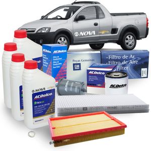 Kit Óleo Sintético + Filtros Combustível Ac Flex  Montana 2004 A 2010 Acdelco KIT1623