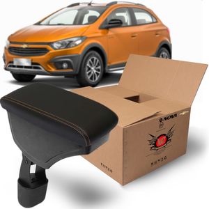 Apoio Encosto de Braço Preto Costura Laranja -  Onix 2017 em diante