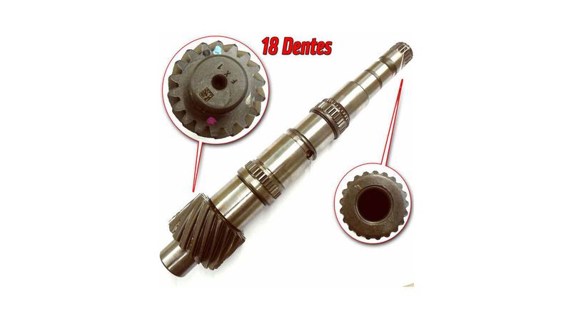 Eixo Piloto 18 Dentes 27mm Pinhão Entalhado Corsa Novo /onix