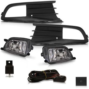 Kit Farol Auxiliar G6 Com Grade Preta Botão Modelo - Br1313 Gol