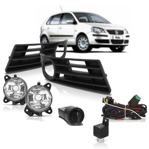 Kit Farol Auxiliar Botao Modelo Original - Zn888004 Polo