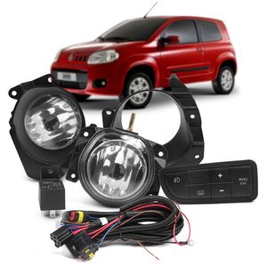 Kit Farol Auxiliar Botao Modelo Original - Zn5959007 Uno Novo