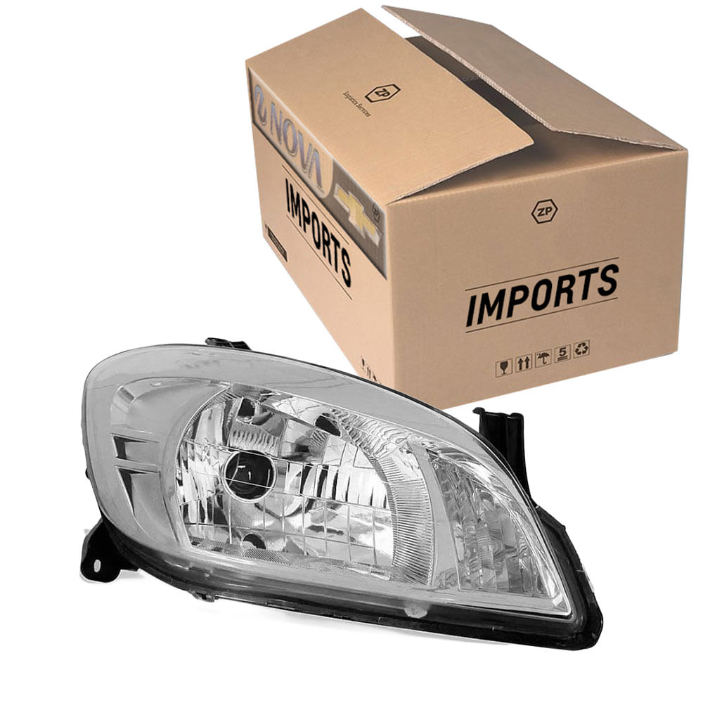 Farol Cromado Lado Direito Prisma /celta Imports ZN444998