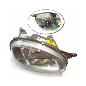 Farol Cromado Lado Direito Com Lente De Vidro Carcaca Cinza Corsa Classic /corsa Pickup Original Chevrolet 93337799