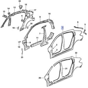 Painel Lateral Lado Direito Hatch  Cruze Original Chevrolet 95159808