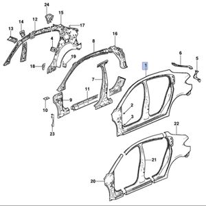 Painel Lateral Lado Esquerdo Hatch  Cruze Original Chevrolet 95159801
