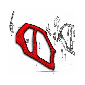 Painel Lateral Externo Lado Direito 4 Portas  Celta Original Chevrolet 93383423