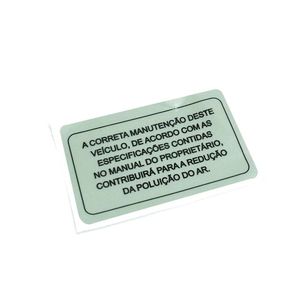 Etiqueta Informações De Emissões Do Veículo (poluição) Onix /prisma /vectra /celta /corsa Classic /s10 /omega /blazer /trailblazer /captiva /malibu /s