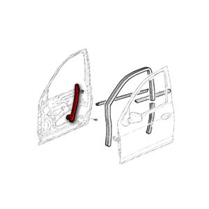 Trilho Guia Do Vidro Da Porta Traseira Lado Esquerdo [modelo 2 Portas] 93260861 Celta