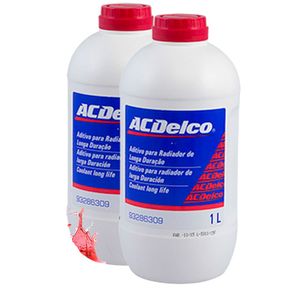 2 Aditivos Radiador Diluido Acdelco Vermelho Ecológico 1L 93344704 Astra 1995 a 2011