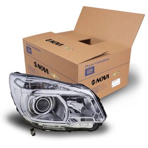 Farol Cromado Com Projetor Lado Direito -  S10 2012 a 2016