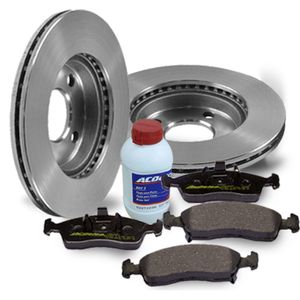 Kit Freio Disco Pastilhas + Flúido DOT4  Onix 2013 a 2019