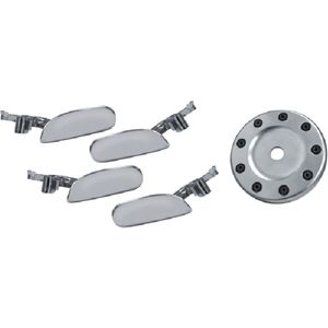 Kit De Capa Da Maçaneta Interna Porta Dianteira Traseira Lado Esquerdo Ou Direito Cromado Nylon Sw -  206 Universal Automotive UN16093