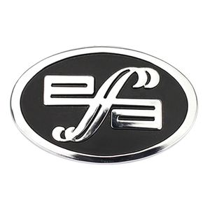 Emblema Effa Oval Cromado Preto -  Marçon JH480737