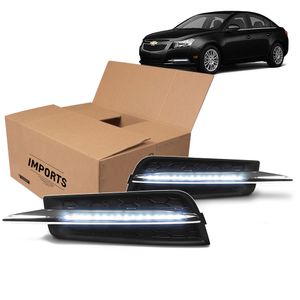 Par De Moldura Led Farol Milha Drl Longa Sedan Cruze Imports ZN5959037