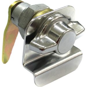 Cilindro Sem Chave Com Puxador Externo Porta Lateral Giro Lado Direito Cromado Universal Automotive
