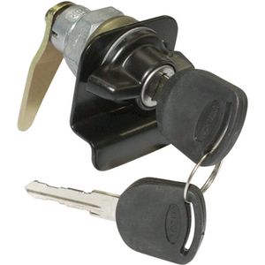 Cilindro Com Chave E Puxador Externo Porta Lateral Giro Lado Esquerdo Preto Universal Automotive UN6