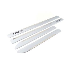 Jogo De Friso Lateral Branco Cromado  Cruze Fris-u Fris-U 4050CR10