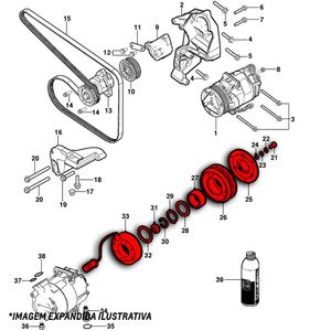 Kit Embreagem Do Ar-condicionado  Onix /prisma /cobalt /spin Original Chevrolet 52067906