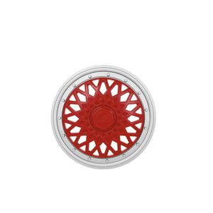 Calota Roda Aro 14 Pressão Super Sport Vermelho Prata Jahu JH991349