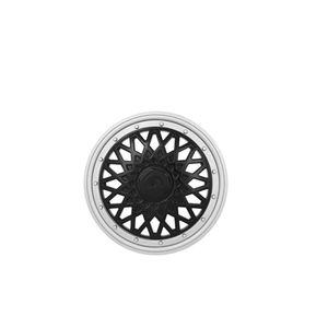 Calota Roda Aro 15 Pressão Super Sport Preto Prata Jahu JH991035