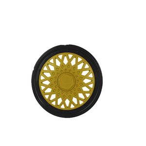 Calota Roda Aro 15 Pressão Super Sport Dourado Preto Jahu JH990656