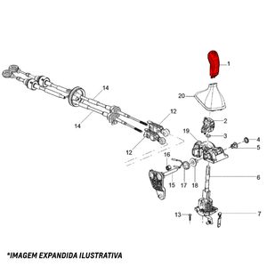 Alavanca Manopla De Câmbio Completa transmissão Automática Sedan/hatch 6 Marchas Com Furo Suporte