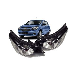 Par De Farol Dianteiro Mascara Negra Agile /montana Original Chevrolet 94731339