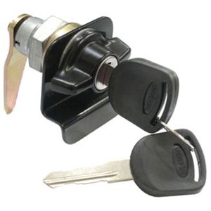 Cilindro Com Chave E Puxador Externo Porta Lateral Giro Lado Direito Preta Universal Automotive UN60