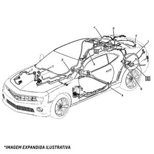 Chicote Da Lanterna Traseira Montana 2004/2010  Original Chevrolet 93390449