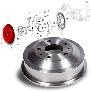 Tambor Panela De Freio Traseiro Unitário Hilux 1992 A 2001 2.4 2.8 (6 Furos) (sem Cubo) (diâmetro Externo 344 Mm) (altura Total 83 50 Mm) (diâmetro Fu