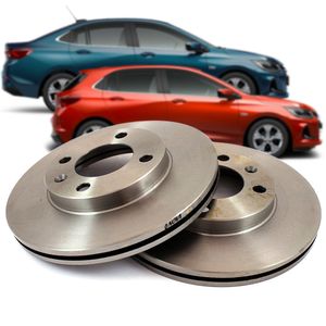 Par Disco De Freio Ventilado Onix Plus Sedan 2020 Em Diante 1.0 turbo aspirado Original Chevrolet KI