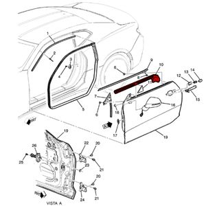 Pestana Externa Preta Da Porta Dainteira Lado Esquerdo Tracker Original Chevrolet 95297460