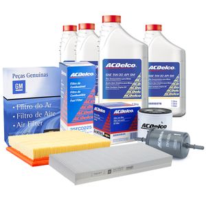 Kit Troca Óleo 5w30 E Filtros Ac Combustível Ar  Corsa Novo Flex /montana Original Chevrolet KIT535