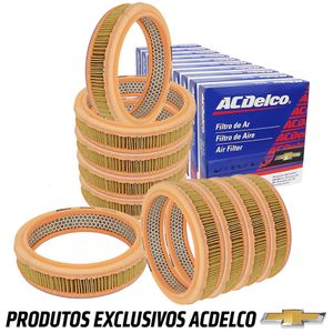 Kit 10 Filtros De Ar Do Motor Acdelco  Chevette /opala /caravan /marajó /veraneio /a10 /c10 /c14 /c1